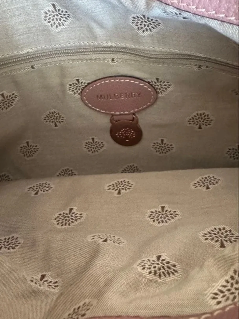 Mulberry Fold-Over Clutch in Dusty Rose with Gold Hardware